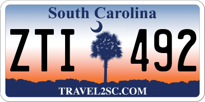 SC license plate ZTI492
