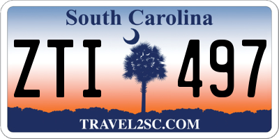 SC license plate ZTI497