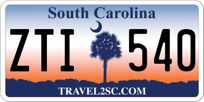 SC license plate ZTI540