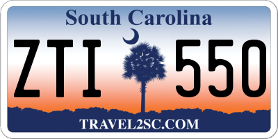 SC license plate ZTI550