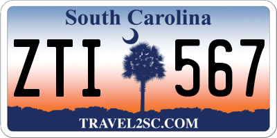 SC license plate ZTI567