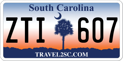 SC license plate ZTI607