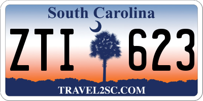 SC license plate ZTI623