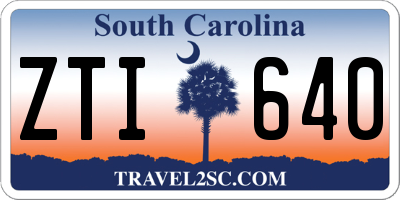 SC license plate ZTI640