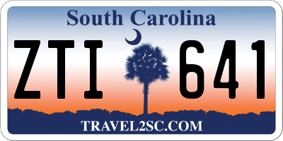 SC license plate ZTI641