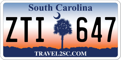SC license plate ZTI647