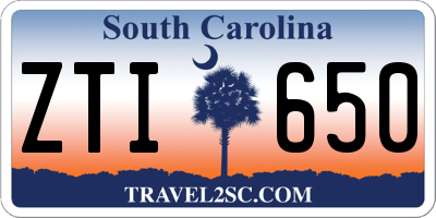 SC license plate ZTI650