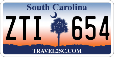SC license plate ZTI654