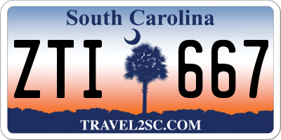 SC license plate ZTI667