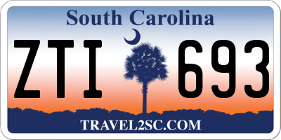 SC license plate ZTI693