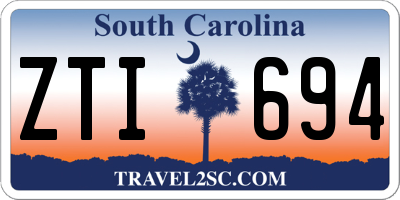 SC license plate ZTI694