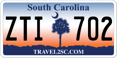 SC license plate ZTI702