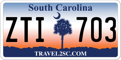 SC license plate ZTI703