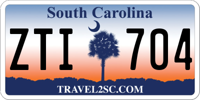 SC license plate ZTI704