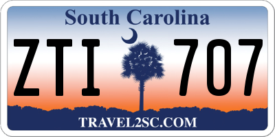 SC license plate ZTI707