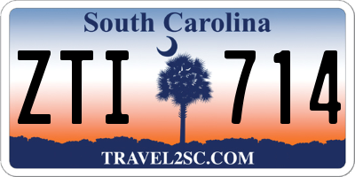 SC license plate ZTI714