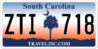 SC license plate ZTI718