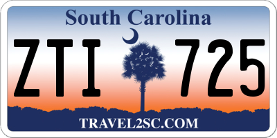 SC license plate ZTI725