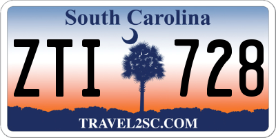 SC license plate ZTI728