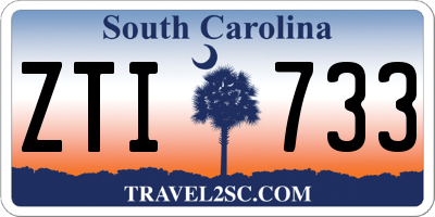 SC license plate ZTI733