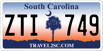 SC license plate ZTI749