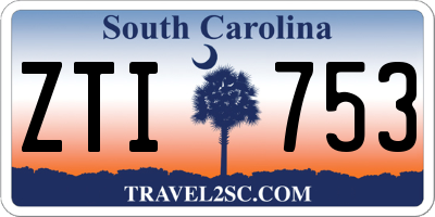 SC license plate ZTI753