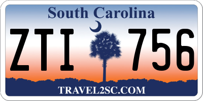 SC license plate ZTI756