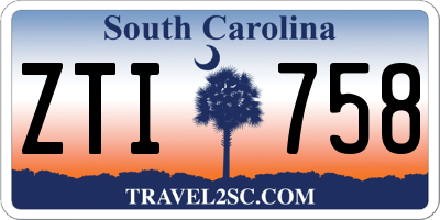 SC license plate ZTI758