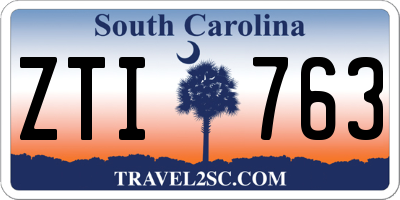 SC license plate ZTI763
