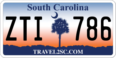 SC license plate ZTI786