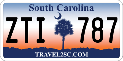 SC license plate ZTI787