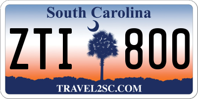 SC license plate ZTI800