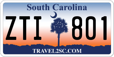SC license plate ZTI801
