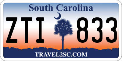 SC license plate ZTI833