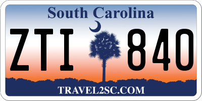 SC license plate ZTI840