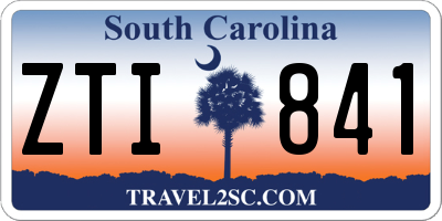 SC license plate ZTI841