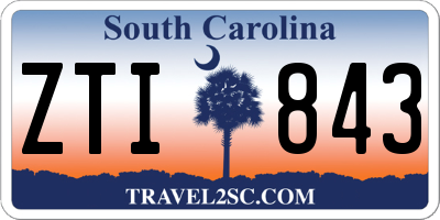 SC license plate ZTI843