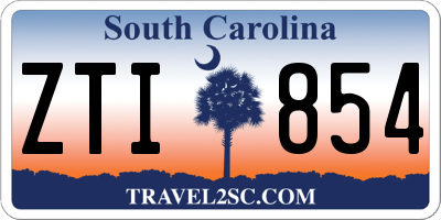 SC license plate ZTI854