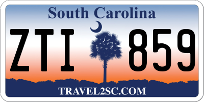 SC license plate ZTI859