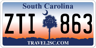 SC license plate ZTI863