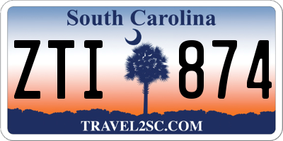 SC license plate ZTI874