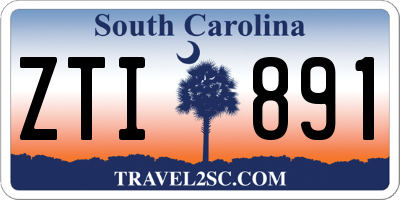 SC license plate ZTI891