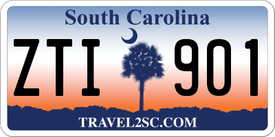 SC license plate ZTI901