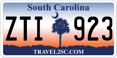 SC license plate ZTI923