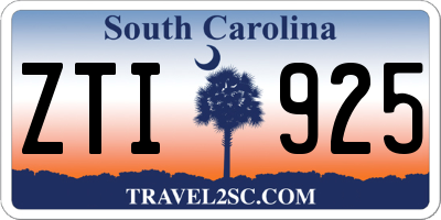 SC license plate ZTI925