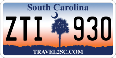 SC license plate ZTI930