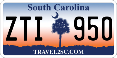 SC license plate ZTI950
