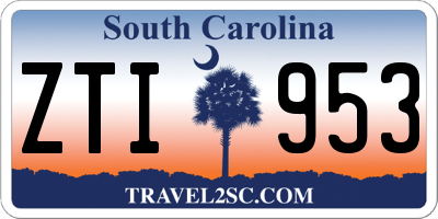 SC license plate ZTI953