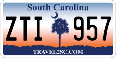 SC license plate ZTI957