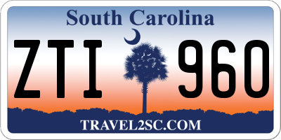 SC license plate ZTI960